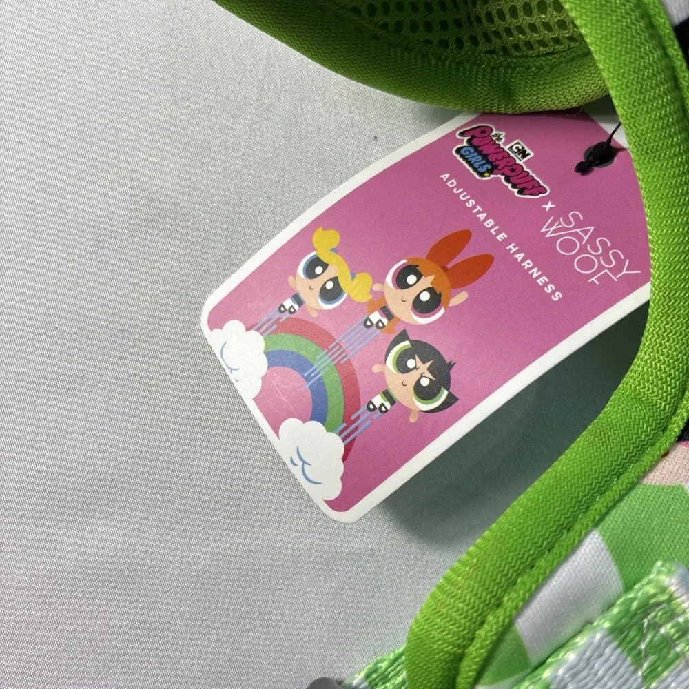 Sassy Wolf Soft Adjustable Dog Harness Retro Powderpuff Girls Design Size XS New